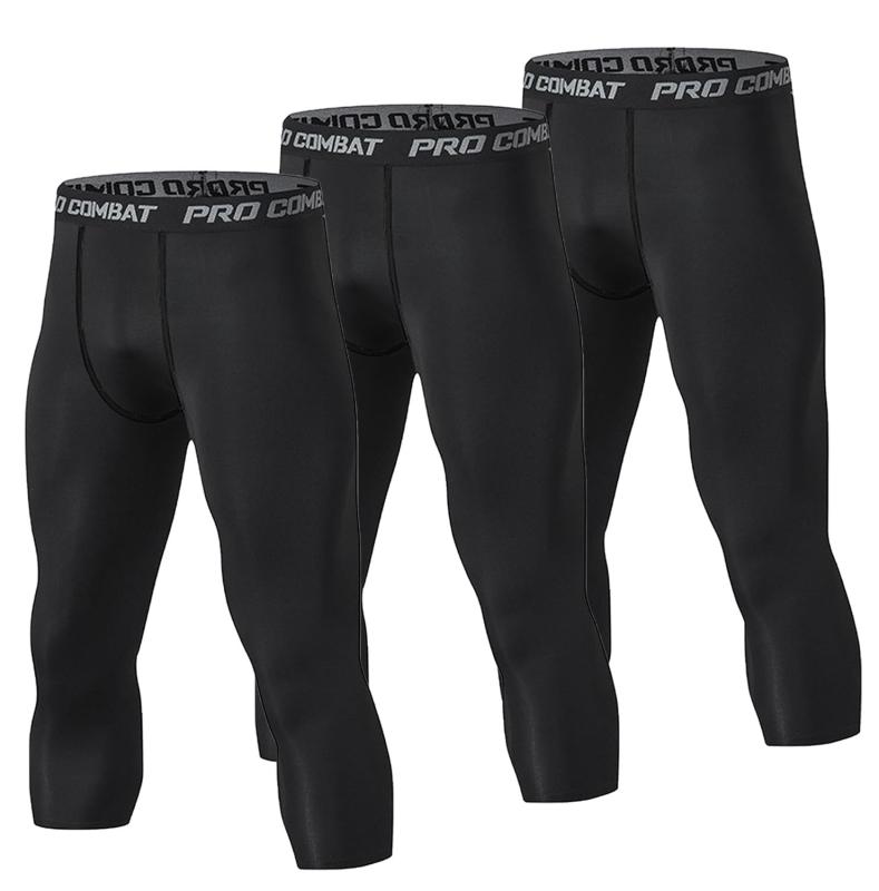 楽天市場】[LZLLZQ]スポーツタイツ7分丈メンズスパッツ3枚セット