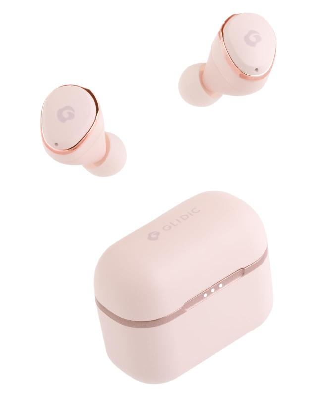 GLIDiC TW-4000s /SIMPLE STYLE ピンク(ワイヤレスイヤホン Bluetooth 5.2)【イヤホンを探すTile機能/カナルワークス監修 極上のフィット感 / IPX4防水規格 / 通話時のAIノイズキャンセリング機能/急速充｜Wマーケット