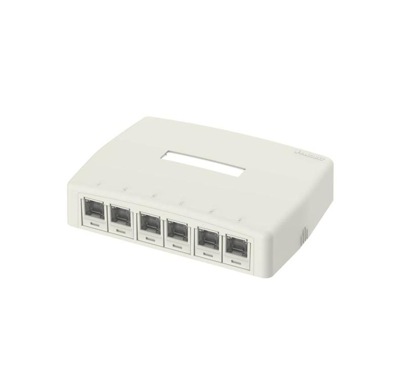 パンドウイット Cat6ローゼットボックスキット シャッター付き 6個口白 JOQ6H600｜Wマーケット