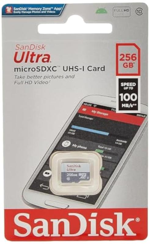 SANDISK - カード 256GB ウルトラライト ホワイト/グレー マイクロSDXC 100MB/S クラス10 UHS-I ?SDSQUNR-256G-GN3MN 海外パッケージ品