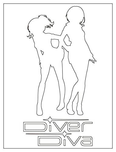 Diver Diva カッティングステッカー〈L〉白画像