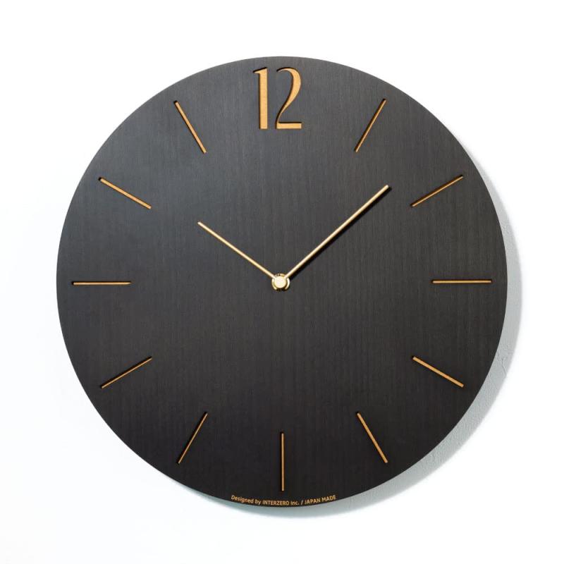 インターゼロ CHAMBRE PROUD CLOCK BLACK 壁掛け時計 電波時計 ブラック CH-065BK