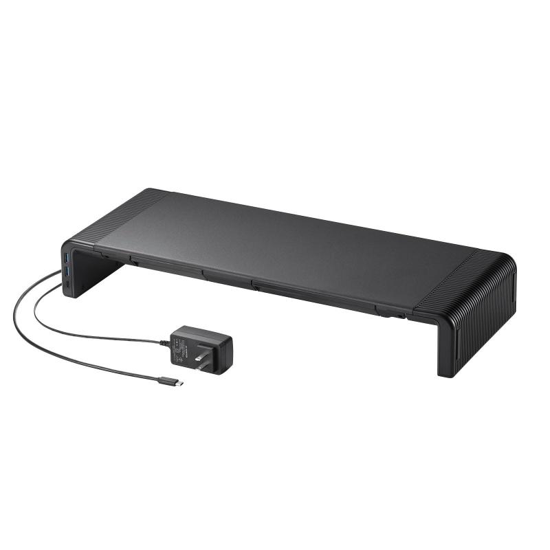 サンワサプライ(Sanwa Supply) USB Type-C接続ハブ付き机上ラック(ブラック) MR-LC210CHBK