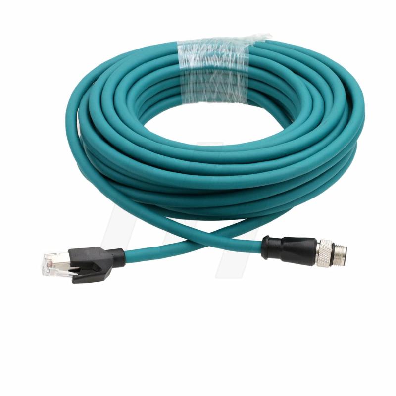 HangTon Industrial M12 4いの一番 D吊りひも RJ45 イーサネットネットワークケーブル コグネックス シックエンコーダー 検出器 RFID Profinet 網状組織軌跡 CCTV抑えつける LEDワット数 10m