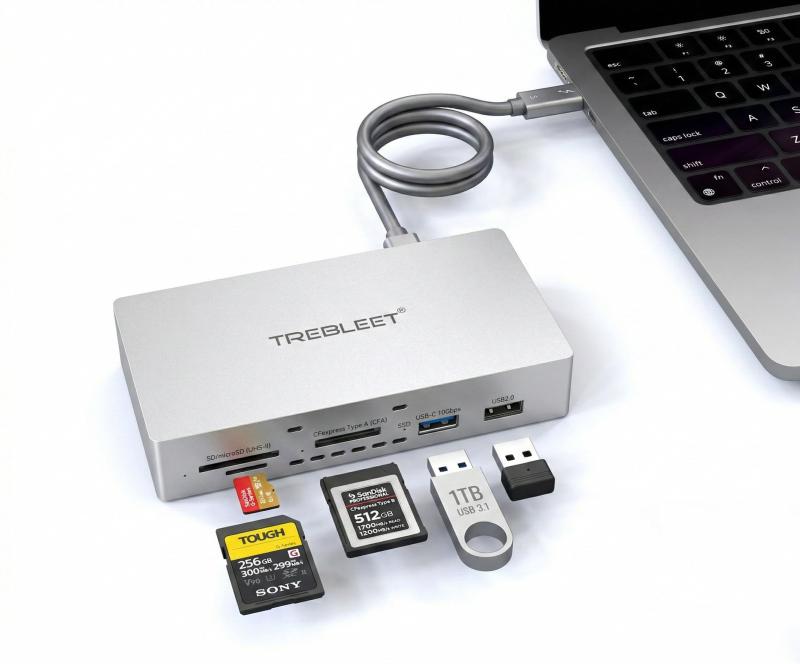 Thunderbolt 5 ポータブル ドッキングステーション 8-in-1 (80Gbps) / USB4・TB4対応 / 高速7000MB/s NVMeスロット内蔵 / 8K映像出力 / CFexpress Type A および SD/TF カードリ