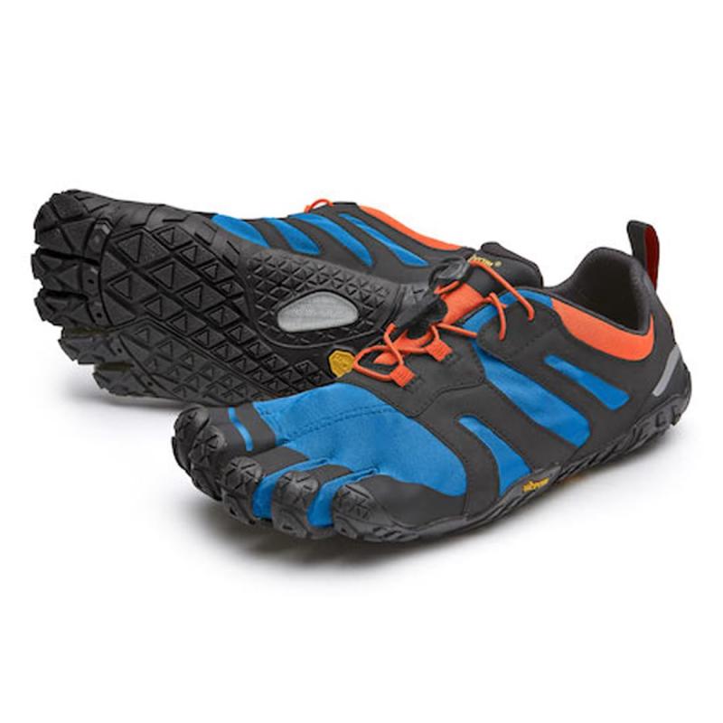 [Vibram] [ビブラムファイブフィンガーズ] メンズ 五本指 シューズ トレイルラン トレッキング トレーニング 男性用 V-Trail 2.0 19M7603 Blue/Orange EU40(25cm) [並行輸入品]