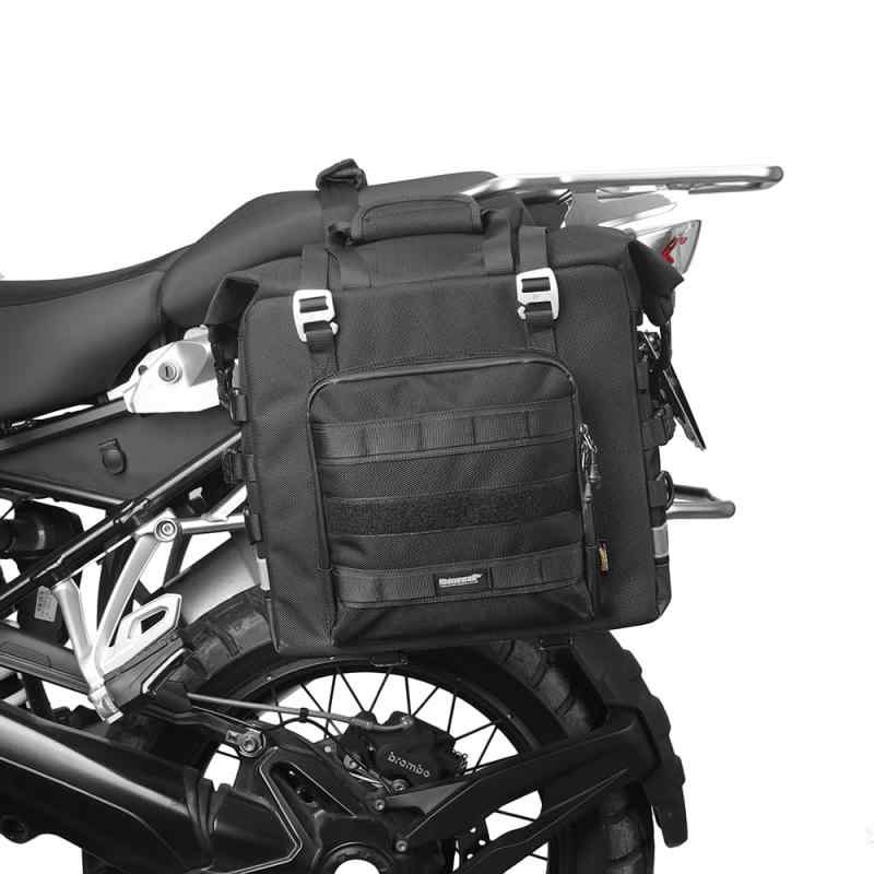 Rhinowalk（ライノウォーク）オートバイサドルバッグ 防水パック クイックリリース式オートバイサイドバッグ 25L あらゆる冒険とスポーツに対応 オートバイラック（ブラック 1個）