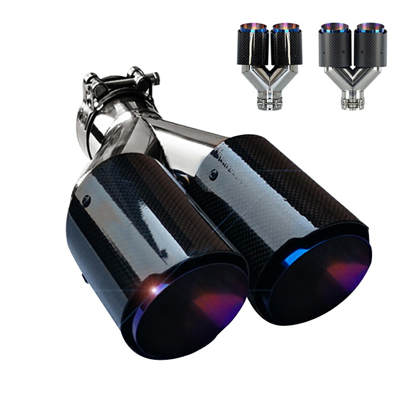 PRUNUS カーボンファイバー マフラー Amazon | マフラー カッター カーボンファイバー + Balck