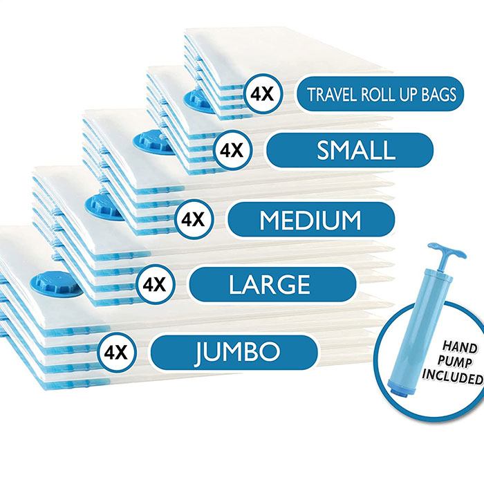 【楽天市場】アメリカで大ヒット！20パック 圧縮・真空保存バッグ 収納用品 スペースセーバーバッグ 引っ越し・オーガナイズ・衣替え 20