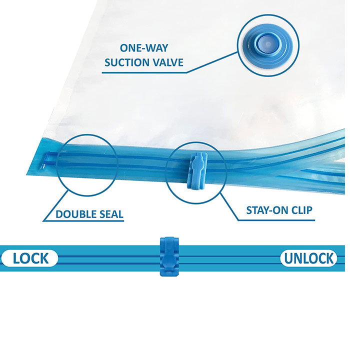 【楽天市場】アメリカで大ヒット！20パック 圧縮・真空保存バッグ 収納用品 スペースセーバーバッグ 引っ越し・オーガナイズ・衣替え 20