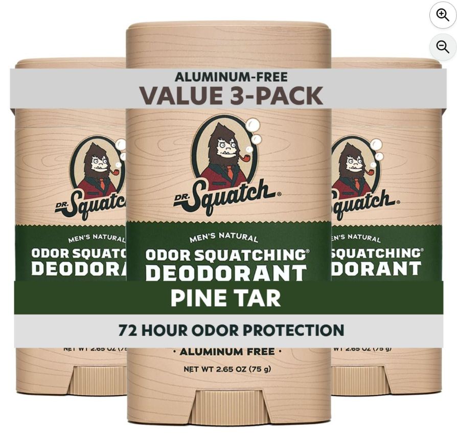 【メンズ分け取りいの一番売り上げ金】Dr. Squatch メンズ デオドラント Pine Tar パインピッチ 3本書き割り 軽銀無償性 ナチュラルデオドラント 成人男性用 Dr. Dr. Squatch Natural Men’s Deodorant ? Aluminum Free Natural Deodorant Men with Charcoal \u0026 Postbiotics