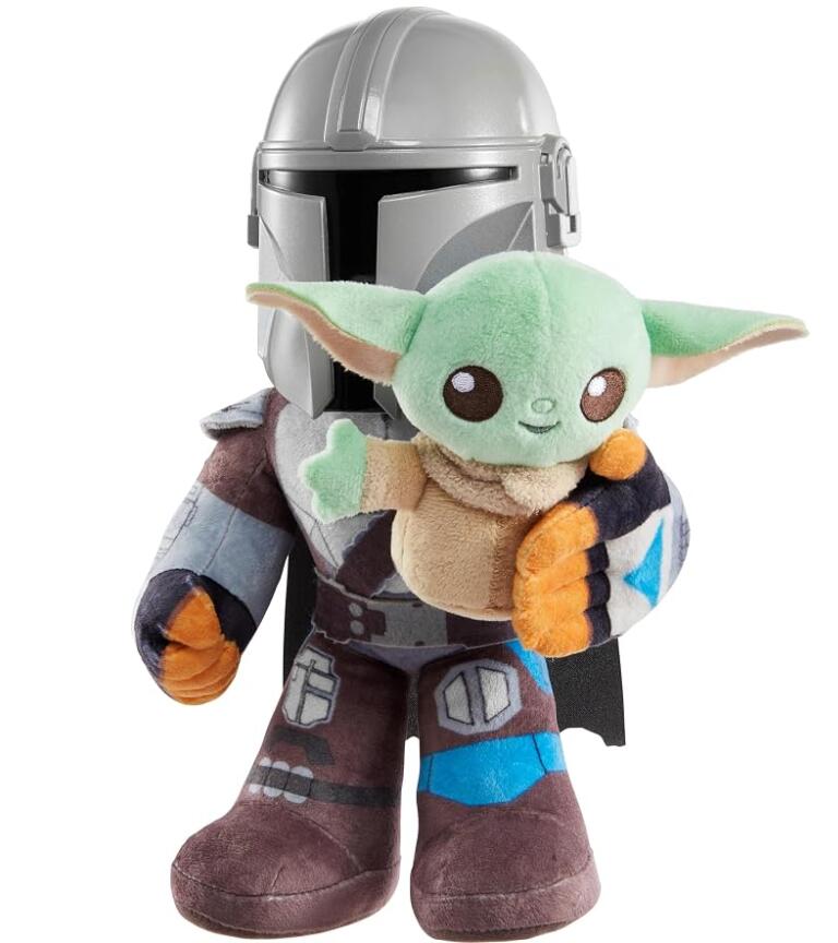 Mattel社製 スターウォーズ マンダロリアン&グローグー ぬいぐるみ サウンド付き 2体セット 約28cm Disney Star Wars Mattel グローグー ベビーヨーダ Mattel Star Wars Clan of Two: The Mandalorian Plush Set with 11-inch Mandalorian Soft Doll|Wolfgang G