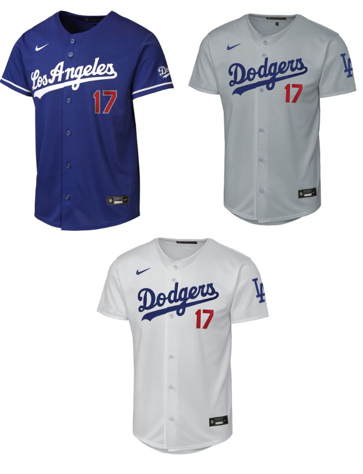 【ユースサイズ・子供用】MLB オフィシャル・LA ドジャース 17 大谷翔平選手　NIKE ナイキ　レプリカ　ユニフォーム Youth Los Angeles Dodgers Shohei Ohtani Nike Royal Alternate Stadium Jersey