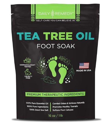 【2袋セット】【足にお悩みの方に】ティーツリーオイル フットソーク 450ｇx2 Tea Tree Oil Foot Soak with Epsom Salt 16 Ounces x2