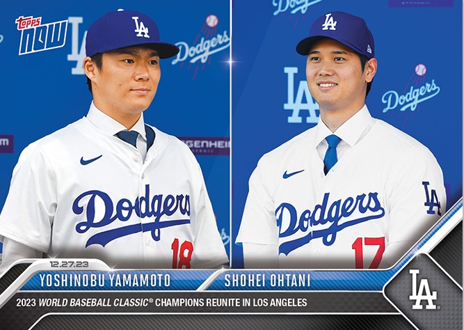 大谷翔平選手2023 topps now ドジャース移籍記念カード　3枚セット 大谷翔平選手2023 topps now ドジャース移籍記念カード 3枚セット