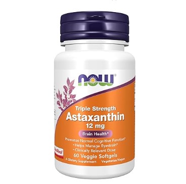 ナウ社 アスタキサンチン12瓱 60宇宙カプセル NOW Astaxanthin 12 瓱 60 softgels