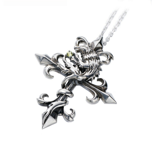 【送料無料】 ウルフマン WOLFMAN B.R.S ウルフマンBRS セイクリッドウルフ ペンダント イエロー サファイア セイクリッドウルフペンダント/イエローサファイア｜シルバーアクセウルフマンBRS
