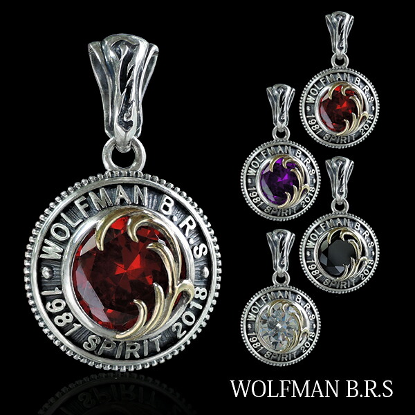【送料無料】 ウルフマン WOLFMAN B.R.S ウルフマンBRS SPIRIT ペンダント スピリット ペンダント K10 【SPIRIT】ペンダント/K10コンビ 10金 レッド 赤