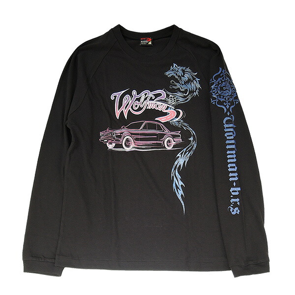 【送料無料】 T-KEIGO ハコスカ ピンストライプ ロングスリーブ Tシャツ ピンク