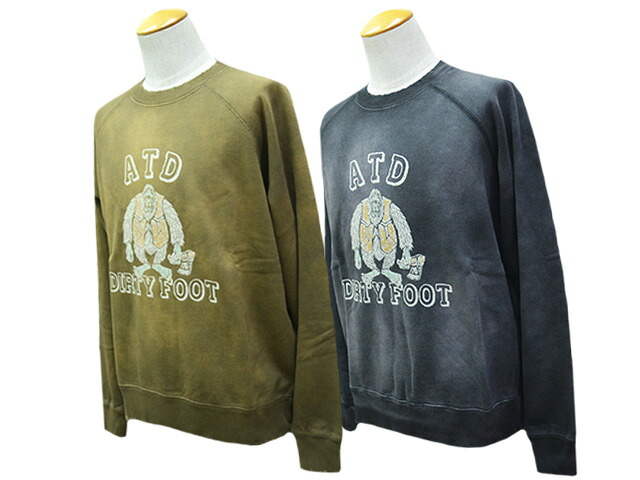 全2色【AT-DIRTY/アットダーティー】2025AW「Dirty College Sweat/ダーティーカレッジスウェット」 (NEW NAME/ニューネーム/DRESS HIPPY/ドレスヒッピー/神戸/アメカジ/ハーレー/バイカー/バイク/ホットロッド/WOLF PACK/ウルフパック)