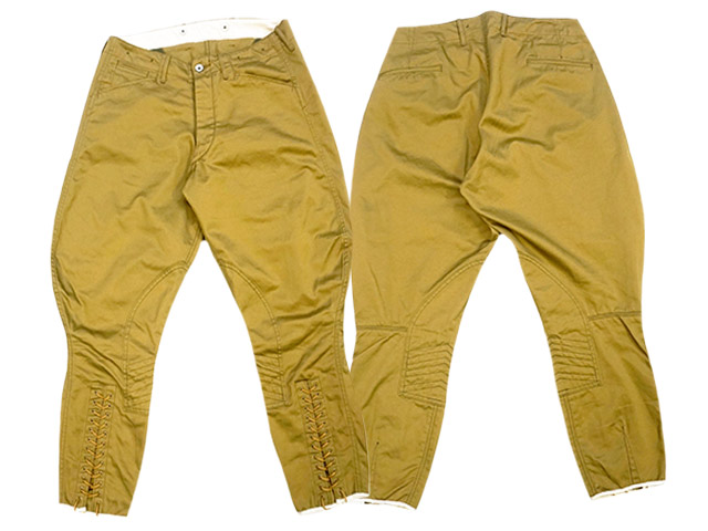 【BLACK SIGN/ブラックサイン】「Khaki Chino Sheriff Breeches/カーキチノシェリフブリーチーズ」(BSSP-20503) (Langlitz Leathers/ラングリッツレザーズ/Jeff Decker/アメカジ/ハーレー/ジョッパーズ/ミリタリー/ホイールズアパレル/WOLF PACK/ウルフパック)