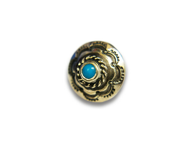 【BLUCO WORK GARMENT/ブルコワークガーメント】×【CHOOKE/チョーク】「Concho Pierce/コンチョピアス」(ターコイズ) (UNCROWD/アンクラウド/オールドコイン/アンティークコイン/ヴィンテージコイン/プレゼント/1アクセサリー/ハーレー/アメカジ/ウルフパック)