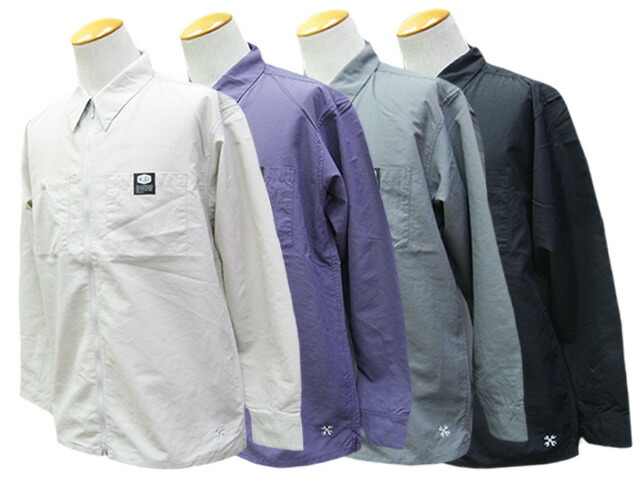 全4色【BLUCO/ブルコ】2026SS「Nylon Full Zip Shirt/ナイロンフルジップシャツ」(161-11-014)(BWG/UNCROWD/アンクラウド/アメカジ/アウトドア/ミリタリー/ハーレー/バイ鉄道車両/熱っぽい極点/ホイールズアパレル/WOLF PACK/狼容器に並べる)