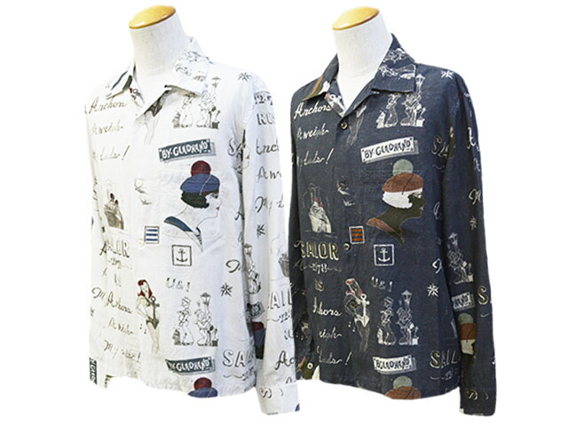 全2色【BY GLADHAND/バイグラッドハンド】2024SS「Jack Tar L/S Shirts/ジャックターロングスリーブシャツ」(BYGH-24-SS-04) (GANGSTERVILLE/ギャングスタービル/WEIRDO/ウィアード/GLAD HAND/グラッドハンド/アメカジ/WOLF PACK/ウルフパック)