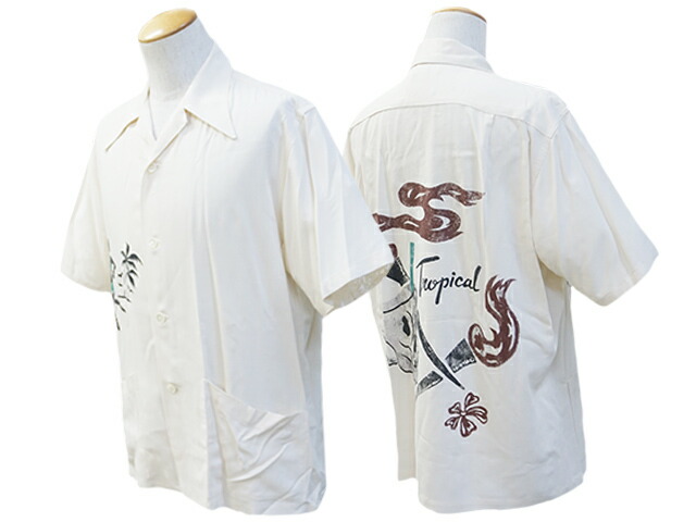 【BY GLADHAND/バイグラッドハンド】2024SS「TROPICAL S/S Hawaiian Shirts/トロピカルショートスリーブハワイアンシャツ」(BYGH-24-SS-11)(GANGSTERVILLE/ギャングスタービル/WEIRDO/GLAD HAND/グラッドハンド/アメカジ/WOLF PACK/ウルフパック)｜WOLF PACK店