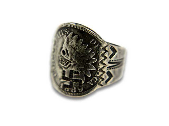 【CHOOKE/チョーク】「Indian Skull Ring”Small”/インディアンスカルリング”スモール”」(C-1)(オールドコイン/アンティークコイン/ヴィンテージコイン/ネイティブアクセサリー/ハーレー/アメカジ/プレゼント/WOLF PACK/ウルフパック)