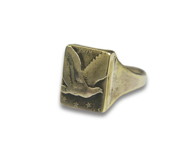 【CHOOKE/チョーク】「American Eagle Chip Ring”Standing Liberty”/アメリカンイーグルチップリング”スタンディングリバティー”」(C-27C)(オールドコイン/アンティークコイン/ネイティブアクセサリー/ハーレー/アメカジ/プレゼント/ウルフパック)|WOLF PACK店