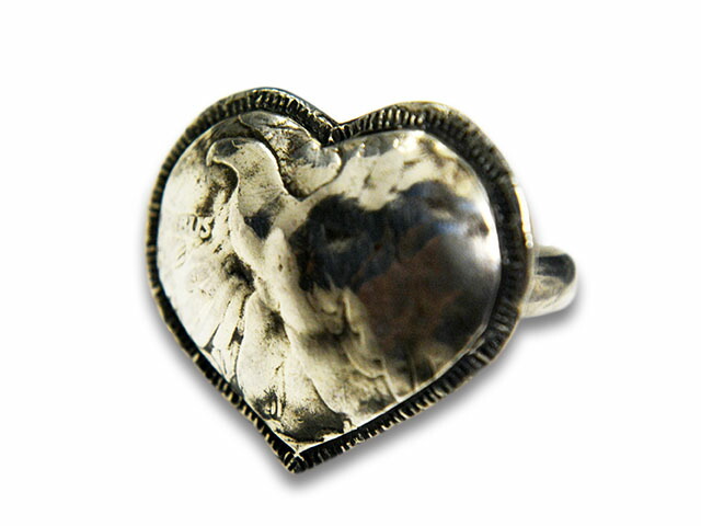 【CHOOKE/チョーク】「Eagle Heart Walking Liberty Ring/イーグルハートウォーキングリバティーリング」(C-29E)【対応】(オールドコイン/アンティークコイン/ヴィンテージコイン/ネイティブアクセサリー/ハーレー/アメカジ/プレゼント/ウルフパック)|WOLF PACK店