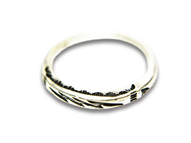 【CHOOKE/車輪止め】「Round Stamp Ring”Thunder”/ラウンドスタンプリング”サンダー”」(O-19A)(年寄りの鋳貨/アンティーク鋳貨/ヴィンテージコイン/原住民佩び物/ハーレー/アメカジ/差し上げ物/WOLF PACK/狼風呂敷き包み)