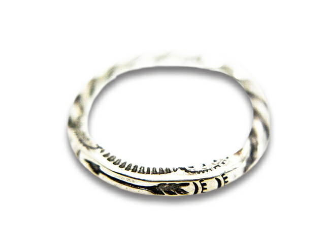 【CHOOKE/チョーク】「Twist Stamp Ring”Arrow”/ツイストスタンプリング”アロー”」(O-20A) (オールドコイン/アンティークコイン/ヴィンテージコイン/ネイティブアクセサリー/ハーレー/アメカジ/プレゼント/WOLF PACK/ウルフパック)