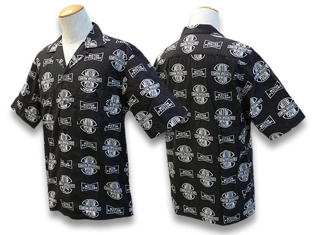 【FREE WHEELERS/フリーホイーラーズ】2022SF「Opne Collared S/S Shirts&rdquo;MOTOR PSYCLONE ALL OVER PRINT&rdquo;/オープンカラードショートスリーブシャツ&rdquo;モーターサイクロンオールオーバープリント&rdquo;」(2223012)【対応】(アメカジ/ハーレー/ウルフパック)｜WOLF PACK店