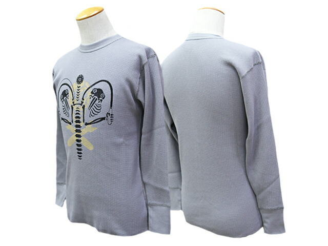 【FREE WHEELERS/フリーホイーラーズ】2025FW「Crew Necked Thermal L/S Shirt”KNUCKLE BONES on AAF 90thBG 400thBSQ”/クルーネックッドサーマルロングスリーブシャツ」(2535008)(アメカジ/ハーレー/熱っぽい極点/WOLF PACK/狼容器に並べる)