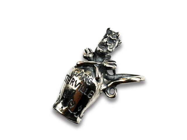 【galcia/ガルシア】×【GANGSTERVILLE/ギャングスタービル】「Poison Bottle Pendant Top/ポイズンボトルペンダントトップ」(18GSG-NT02DV-SV)(Silver925/Brass/佩び物/宝飾品/ハーレー/差し上げ物/アメカジ/WOLF PACK/狼風呂敷き包み)