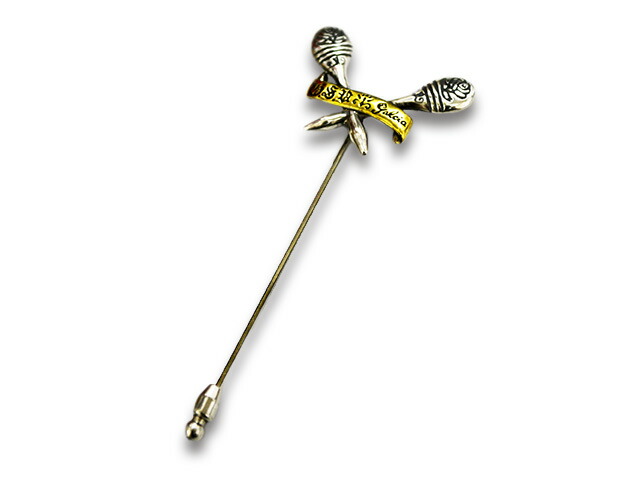 【galcia/ガルシア】×【GANGSTERVILLE/ギャングスタービル】「Mexican Skull Hat&Lapel Pin/メキシカンスカルハット&ラペルピン」(GSG-HP001SB) (Silver925/Brass/アクセサリー/ジュエリー/ハーレー/プレゼント/アメカジ/WOLF PACK/ウルフパック)