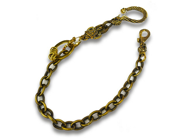 【galcia/ガルシア】×【GANGSTERVILLE/ギャングスタービル】「Devil Brass Wallet Chain/デビルブラスウォレットチェーン」(GSG-WC001B) (Silver925/Brass/アクセサリー/ジュエリー/ハーレー/プレゼント/アクセサリー/アメカジ/WOLF PACK/ウルフパック)
