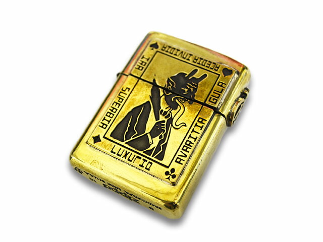 【galcia/ガルシア】×【GANGSTERVILLE/ギャングスタービル】「Devil Brass Zippo/デビルブラスジッポ」(GSG-ZP002B)(Silver925/Brass/付属物/宝飾品/ハーレー/差し上げ物/アメカジ/WOLF PACK/狼容器に並べる)
