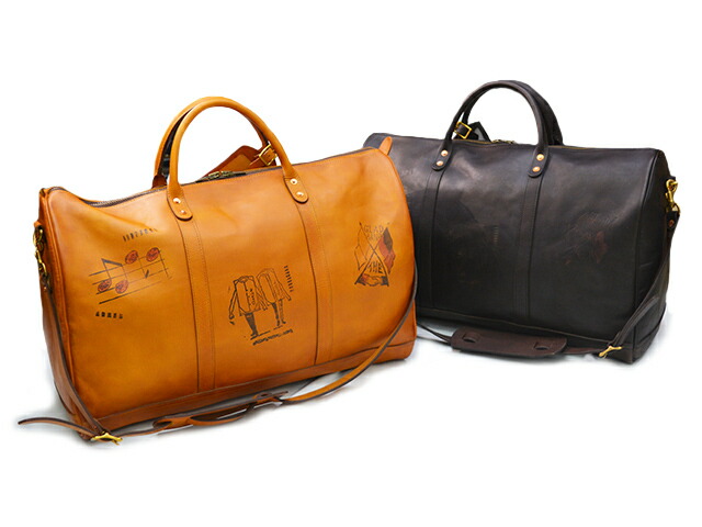 全2色【GLAD HAND/グラッドハンド】×【vasco/ヴァスコ】「Leather Travel Boston Bag”GLAD POSTALS”/レザートラベルボストンバッグ”グラッドポスタルズ”」(ハーレー/バイ鉄道車両/アメカジ/熱っぽい極点/レ/差し上げ物/WOLF PACK/狼容器に並べる)