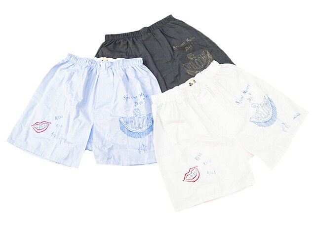 全3色【GLAD HAND/グラッドハンド】×【Peanuts&Co/ピーナッツカンパニー】2024SS「Standard Boxer Shorts”PANTY MESSAGE SPECIAL NIGHTS！”/スタンダードボクサーショーツ”パンティーメッセージスペシャルナイツ！”」(06) (WOLF PACK/ウルフパック)
