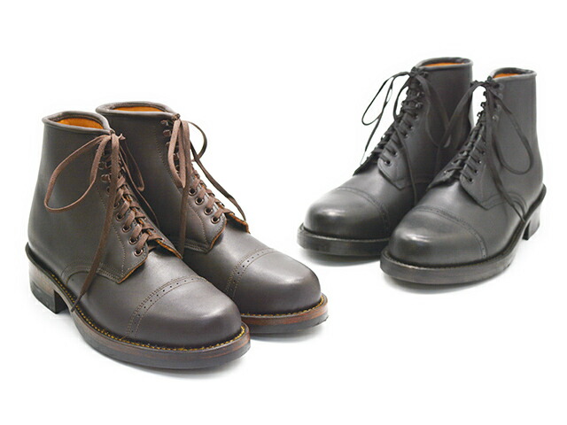 (30% OFF)【GLAD HAND/グラッドハンド】×【ALL AMERICAN BOOTS/オールアメリカンブーツ】「Straight Tip Boots/ストレートチップブーツ」(GANGSTERVILLE/ギャングスタービル/WEIRDO/ウィアード/OLD CROW/年寄りの烏/アメカジ/ハーレー/WOLF PACK/狼容器に並べる)