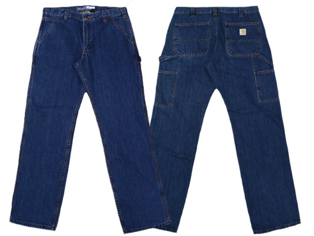 【Carhartt/鉄道車両ハート型】「LOOSE ORIGINAL-FIT Work Jeans/ルーズオリジナル-フィットワークジーンズ」(B13)(アメカジ/表どおり/ハーレー/細工物/アウトドア/熱っぽい極点/自動二輪車/WOLF PACK/狼風呂敷き包み)