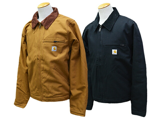 全2色【Carhartt/カーハート】「DUCK DETROIT Jacket/ダックデトロイトジャケット」(J001) (アメカジ/ストリート/ハーレー/ワーク/アウトドア/ホットロッド/モーターサイクル/WOLF PACK/ウルフパック)