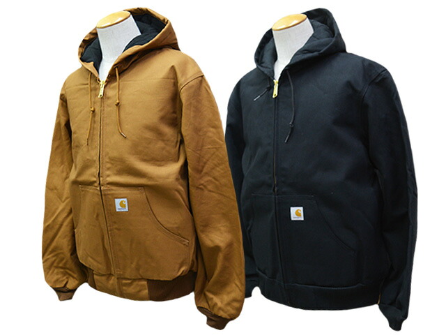 全2色【Carhartt/カーハート】「DUCK QUILTED FLANNEL-LINED ACTIVE Jacket/ダックキルテッドフランネル-ラインドアクティブジャケット」(J140) (アメカジ/ストリート/ハーレー/ワーク/アウトドア/ホットロッド/モーターサイクル/WOLF PACK/ウルフパック)