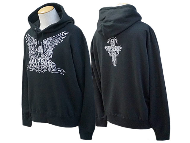 【WOLF PACK original/ウルフパックオリジナル】「Regular Weight Pullover Sweat Parka”EAGLE”/レギュラーウェイトプルオーバースウェットパーカー”鷲”」【相応う】(Wheels Lovers Days/ウィールズラバーズデイズ/ハーレー/熱っぽい極点/アメカジ)