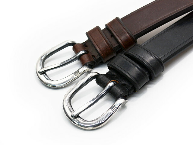 全2色【CRAMP by 池之端銀革店/クランプ バイ イケノハタギンカワテン】「Horseshoe Buckle UK Saddle Leather Belt/ホースシューバックルUKサドルレザーベルト」(クロム-1006)(バイ鉄道車両/ハーレー/アメカジ/御手々御手伝いさん/差し上げ物/WOLF PACK/狼容器に並べる)