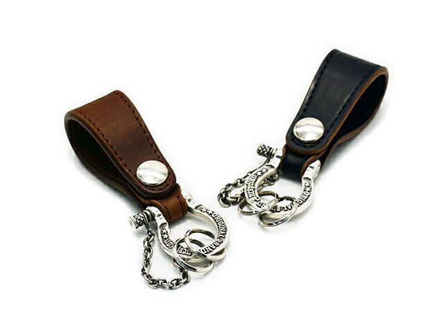 全2色【INCEPTION/インセプション】「Horse Butt Leather Shackle Key Holder”SILVER PLATING”/ホースバットレザーシャックルキーホルダー”シルバープレイティング”」(IPSK-05) (ACCEL COMPANY/アクセルカンパニー/レザー/プレゼント/WOLF PACK/ウルフパック)