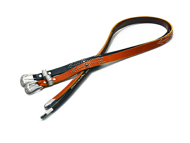 全2色【HTC(Hollywood Trading Company)/エイチティーシー(ハリウッドトレーディングカンパニー)】「0.75inch Leather Western Narrow Belt"Born&Arrow Umbrella&rdquo;/0.75インチウレザーウエスタンナローベルト&rdquo;ボーン&アローアンブレラ&rdquo;」(アメカジ/ウルフパック)｜WOLF PACK店